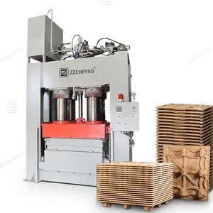 Linha de produção Máquina para fabricar paletes de madeira comprimida formando bandeja de cavacos