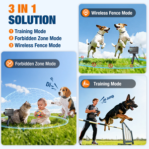 Clôture Électrique Sans Fil <span class=keywords><strong>pour</strong></span> <span class=keywords><strong>Chien</strong></span>, Entraîneur de Bordure en Plastique, Portée Ultra-Longue 800m, Étanche et Rechargeable <span class=keywords><strong>pour</strong></span> Extérieur - Product Image 4