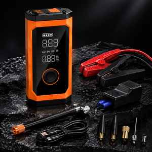6-in-1 Portable Jump Starter Tire Inflator 150PSI Air Compressor 12V <b>Car</b> Battery Charger LED Light Power Bank Tool OEM ODM - Product Image 1