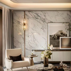 Dalles de marbre blanc de qualité supérieure, grandes dalles de pierre naturelle, décoration écologique pour cuisine de luxe, villa, murs et sols intérieurs - Product Image 2