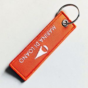 Quality Woven Embroidered Tag Promotional Key Chain with Custom Logo Inexpensive Car Logo Keychain for Souvenirs - Product Image 2
