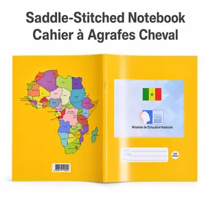 Cahier d'exercices scolaire personnalisé pour l'apprentissage sur le campus, agrafé, plusieurs tailles, plusieurs couvertures, direct usine - Product Image 1