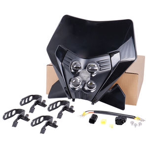 Phare LED pour moto tout-terrain Enduro avec <span class=keywords><strong>abat</strong></span>-<span class=keywords><strong>jour</strong></span> noir pour KTM EXC-F XC-W XCF-W Six Days CHAMPION EDITION 2024-2025 Phare LED - Product Image 3