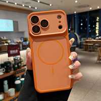 Coque magnétique mate premium pour iPhone 15 Plus avec protection d'objectif, en PC et TPU, anti-chute, pour iPhone 17 Pro Max