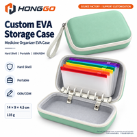 Étui de rangement pour médicaments de voyage imperméable et écologique en EVA avec fermeture à glissière, 2-3 compartiments, boîte organisatrice de pilules