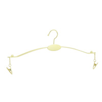 Cintre flexible en métal doré rose brillant avec pinces, logo personnalisé, pour soutien-gorge, sous-vêtements et bikini, présentoir de vêtements et de bijoux