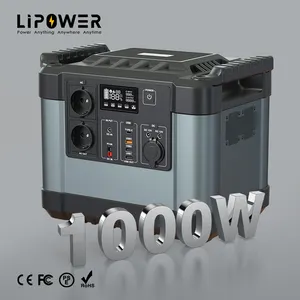 Lipower 220V Generator Tenaga Surya Portabel 1000W Generator Portabel untuk Ponsel Laptop Berkemah