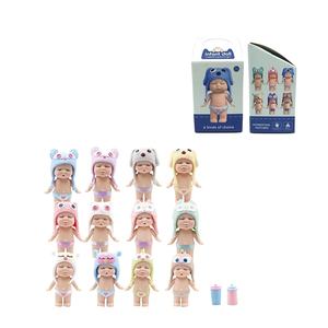 Niños juguete realista vinilo <span class=keywords><strong>Reborn</strong></span> silicona <span class=keywords><strong>pequeño</strong></span> bebé durmiente muñeca con biberón - Product Image 1