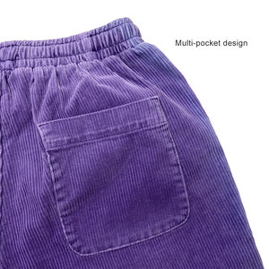 Short en velours côtelé en coton confortable classique personnalisé, short en velours côtelé multicolore pour homme avec cordon de serrage, vente en gros sur mesure - Product Image 6