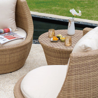 Moderne Garten-Rattan-Bartisch-Sets Terrassenmöbel Rattan-Stuhl und -Tisch im Garten-Bistro-Set