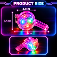 Sifflet LED clignotant fantaisie, jouet lumineux coloré avec cordon, accessoires de fête pour discothèque, bar, concert et événements de cheerleading