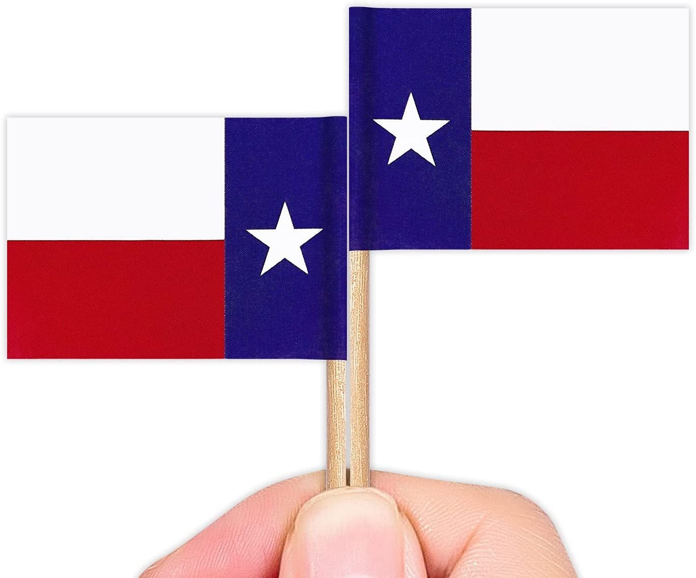 QQSD 100 Stück US-Flagge Mit Dünner Blauer Linie – Cupcake-Topper, Zahnstocher-Flaggen Für Dekoration