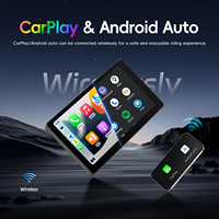 Podofo Écran IPS portable de 9/10 pouces pour appuie-tête de voiture, lecteur radio vidéo, moniteur de voiture, CarPlay sans fil, Android Auto, BT
