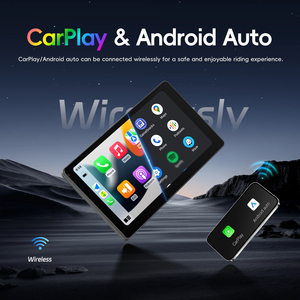 Podofo 9/10 inch IPS màn hình Xách Tay Xe tựa đầu máy tính bảng đài phát thanh Video Player Car Monitor không dây Carplay Android Auto BT FM - Product Image 2