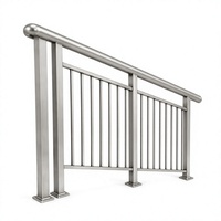 Rampe d'escalier soudée en acier inoxydable