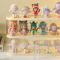 Vente flash - Boîte de rangement empilable à un seul niveau en plastique transparent écologique moderne avec éclairage LED - Présentoir pour figurines d'action