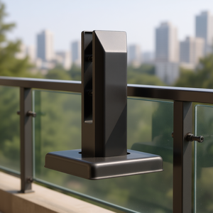 Serre-joints de fixation en acier inoxydable 304 noir, 4 pièces, pour verre trempé, supports de garde-corps carrés, boulons et serre-joints - Product Image 2