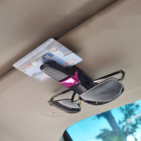 Clip de lunettes de soleil QY pour pare-soleil de voiture, support de lunettes en fibre de carbone, clip multifonction pour billets et cartes, accessoires intérieurs de voiture