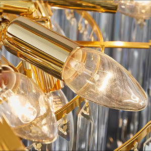 Suministro de fábrica Iluminación colgante Colgante LED Luz de techo Sala de estar Oro Moderno K9 Candelabro de cristal - Product Image 6