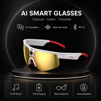 Contrôle tactile, Détection de port, Caméra 8MP, Capture photo, Vidéo 1080P, Stabilisation EIS, Carte TF 4 Go, Lunettes intelligentes