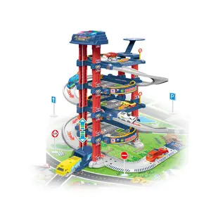 어린이 차고 장난감 세트 유아용 차량 차고 경주 자동차 램프 트랙 장난감 주차 차고 놀이 세트 장난감