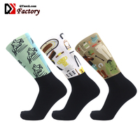 Logo personnalisé 360 Impression Chaussettes Équitation Coton Nylon Chaussettes équestres Sport Hommes Chaussettes