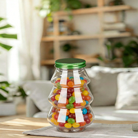 Bouteille PET haute transparence, pot en plastique PET transparent de 85 mm de diamètre pour l'emballage de boissons froides et de bonbons