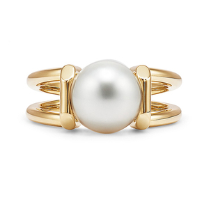 Anello Classico <span class=keywords><strong>in</strong></span> <span class=keywords><strong>Argento</strong></span> Sterling 925 Placcato Oro 18k con Perla, Stile Semplice Gemnel, Gioiello Eterno Speciale per Donne - Product Image 3