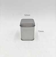 Boîtes en fer blanc de qualité alimentaire en gros, emballage carré pour poivre et épices en poudre, avec couvercle intérieur ajouré