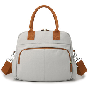 Bolsa <span class=keywords><strong>de</strong></span> Hombro Multicompartimentos para Madre y Bebé, Color Sólido, con Cierre y Forro <span class=keywords><strong>de</strong></span> Poliéster, para Salidas y Almacenamiento - Product Image 5