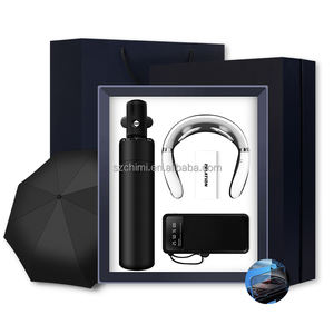 Banque d'alimentation multifonctionnelle avec support Parapluie automatique pliable Cadeau de mariage pour les invités Coffret cadeau d'entreprise unique de luxe idéal - Product Image 3