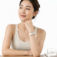 Bracelet intelligent sans écran, moniteur de fréquence cardiaque ECG, suivi de l'oxygène sanguin, suivi du sommeil, détection de chute, SOS, bracelet de fitness, reconnaissance vocale
