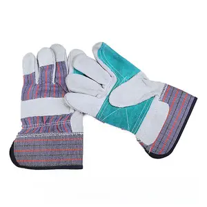 Heat Cut Resistant Cowhide Industrial Protective Welding Gloves 10.5 Men Construction Cow Split Leather Double Palm Work Gloves