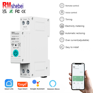 Rmshebei 1P + N wifi thông minh ngắt mạch quá dòng tự động recloser tuya/cuộc sống thông minh App 80-300V AC Din Rail núi CE/FCC 63A - Product Image 1