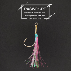 Hameçons circulaires en acier à haute teneur en carbone XUHANG PXSW01-PT pour la pêche au leurre, ciblant le cabillaud, le bar, le poisson-chat, le brochet, le requin, pour l'utilisation en eau salée et en rivière, lumineux UV - Product Image 2