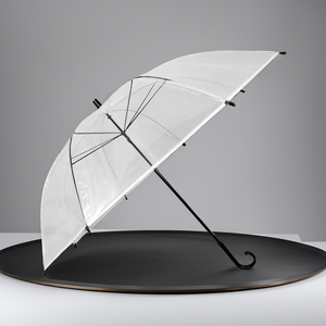 Abraza la lluvia con estilo Este elegante paraguas plegable transparente ofrece una forma única de Brave Elements Clear Perspective - Product Image 5