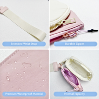Vente en gros de bracelets avec pochette en dura Porte-clés portable avec sac à monnaie et porte-cartes Mini bracelet à double poignet Portefeuille