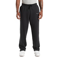 Vente en gros de pantalons de survêtement à jambes larges avec logo personnalisé, ourlet ouvert, pantalon de survêtement à coupe ample, tenues de pantalons en polaire technique essentielle épaisse