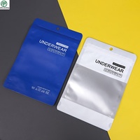 Sac en plastique recyclable personnalisé en matériau épaissi avec valve et fermeture éclair supérieure pour l'emballage de sous-vêtements et chaussettes pour enfants, imprimé en héliogravure