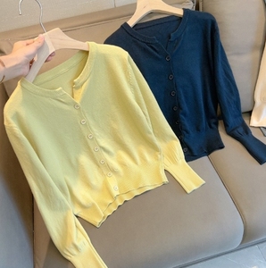 Liu Ming Moda Coreana Y2k Ropa de Calle Otoño Ropa de Mujer Tops de Manga Larga Suéteres Cárdigan - Product Image 6