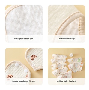 Simpatici Bavaglini a Bandana per Neonati con Rotazione a 360°, Impermeabili, Riutilizzabili, Morbidi, Lavabili, con Bottone, Accessorio Unisex per Bambini - Product Image 3