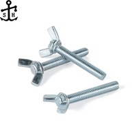 DIN316 acier au carbone papillon Tri vis à oreilles écrous boulons torsion à la main pliant système de mesure métrique en pouces oxyde noir pour