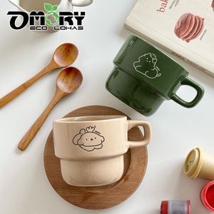 Mug en céramique OMORY 270ML de marque taïwanaise fiable, design original, tons terreux, pour le bureau, la maison, le café - Product Image 4