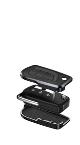 Étui de protection pour clé de voiture en alliage d'aluminium pour Toyota COROLLA camry LEVIN REIZ highlander RAV4, porte-clés pliable, porte-clés, sac - Product Image 5