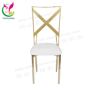 HYC-SS62A Foshan Cruz <span class=keywords><strong>restaurante</strong></span> blanco boda sillas para <span class=keywords><strong>la</strong></span> venta - Product Image 4