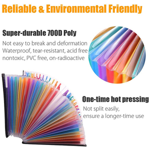 <strong>PP</strong> <strong>Plastic</strong> Large Custom Printed <strong>A4</strong> 24 Pocket Accordion Expanding <strong>File</strong> <strong>Folder</strong> Organizer for <strong>Office</strong> Supplie - Product Image 3