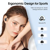 Huien Écouteurs sans fil Bluetooth 5.3 Casque Double affichage LED Écouteurs Bluetooth avec affichage de puissance LED Écouteurs de sport