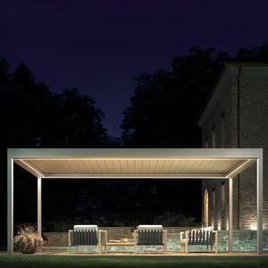 Pergola à lames orientables rétractables et empilables, idéale pour les patios, les bords de piscine et les allées, alliant fonctionnalité et design élégant. - Product Image 4
