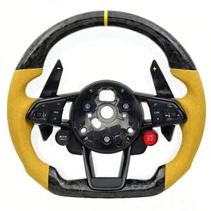 Volant en carbone forgé OEM amélioré pour <span class=keywords><strong>Audi</strong></span> A5 A6 4F Q5 A7 R8 <span class=keywords><strong>RS5</strong></span> 8V C6 B8.5 Q3 S8 8Y - Product Image 1