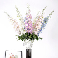Décoration de fleurs artificielles de mariage Real Touch Blue Delphinium Bulk Flowers Artificial Wedding Table Decor